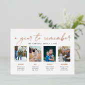 Carte De Vœux En Aluminium Une année à retenir | Année d'évaluation Collage p (Debout devant)