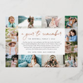 Carte De Vœux En Aluminium Une année à retenir | Année d'évaluation Collage p (Recto)