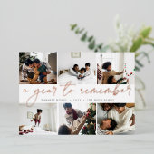 Carte De Vœux En Aluminium Une année à retenir | Année d'évaluation Collage p (Debout devant)