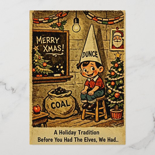 Carte De Vœux En Aluminium Une tradition de Noël (Recto)