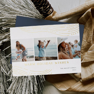 Carte De Vœux En Aluminium Vague chaude   3 Collage photo