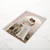 Carte De Vœux En Aluminium Valentines de l'arc de Boho neutres (Rotation)