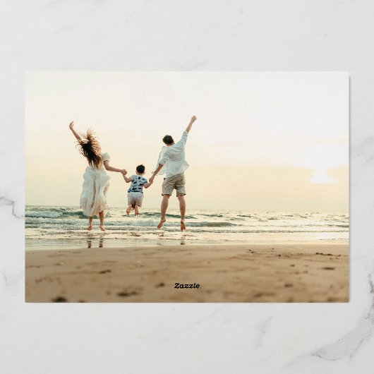 Carte De Vœux En Aluminium Véritable huile à lettres superposition Joyeux Noë (Verso)