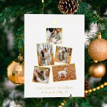 Carte De Vœux En Aluminium Véritable huile | Boho Christmas Tree 5 Photo Coll<br><div class="desc">Ajoutez un peu de brillance à vos cartes de Noël avec de l'or véritable, de l'argent ou de l'or rose ! Ce style métallique classique et intemporel ajoutera un autre niveau à vos cartes. Une carte de vacances moderne et simple qui comprend cinq de vos photos préférées disposées en forme...</div>
