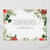 Carte De Vœux En Aluminium Vert Joyeux Noël Or (Verso)