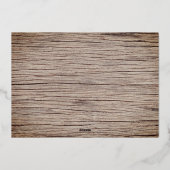 Carte De Vœux En Aluminium Vieux papier rustique Pergament Bois Noël (Verso)