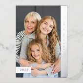 Carte De Vœux En Aluminium Voeux d'argent | Modern Multi Photo Hanoukka (Recto)