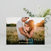 Carte De Vœux En Aluminium Vœux Merveilleux Moderne Photo Intégrale   (Debout devant)