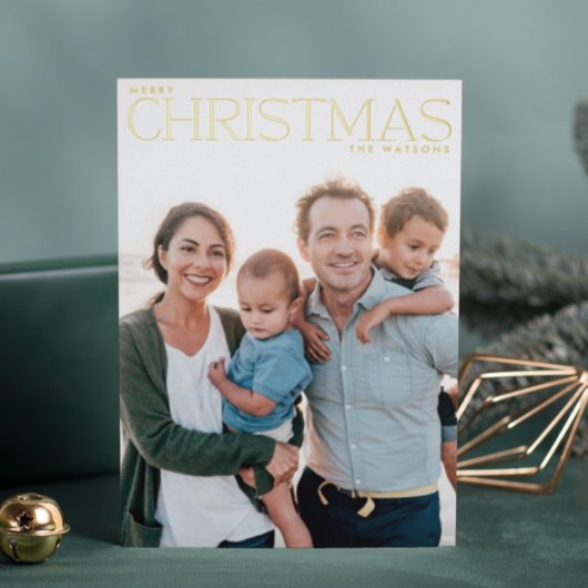 Carte De Vœux En Aluminium VRAI OR Joyeux Noël Photo