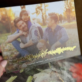 Carte De Vœux En Aluminium VRAI OR moderne Mistletoe Noël Photo