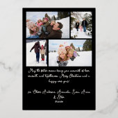 Carte De Vœux En Aluminium Whimsical Illustrative Christmas Five Photo (Verso)