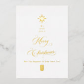 Carte De Vœux En Aluminium White Gold Foil Christmas Card (Recto)