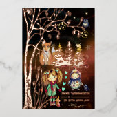 Carte De Vœux En Aluminium Winterzauber Frohe Weihnachtskarte (Recto)