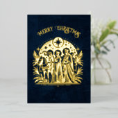 Carte De Vœux En Aluminium Wise Men Foil on Blue (Debout devant)