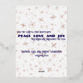 Carte De Vœux En Aluminium Wise Men Foil on Blue (Verso)