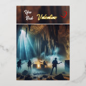 Carte De Vœux En Aluminium You Rock, Valentine flat card (Recto)