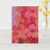 Carte de voeux en aquarelle Fleurs rouges (Fleur jaune)