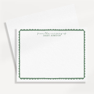Carte de vœux en aquarelle verte pour la nurserie