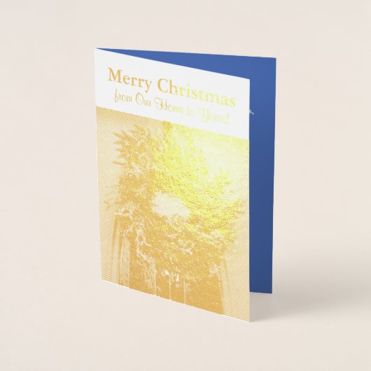 Carte de voeux en argent de la couronne de Noël (Devant)