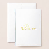 Carte de voeux en argent de la couronne de Noël (Derrière avec enveloppe)