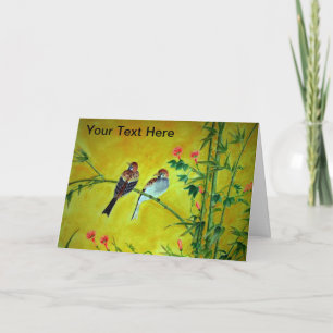 Carte de voeux en bambou