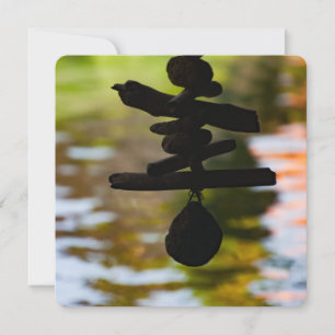 Carte de vœux en bois flotté côtier de Bali