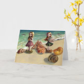 Carte de voeux "En bord de mer" (Fleur jaune)