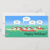 Carte de voeux en canoé Outrigger (Devant)