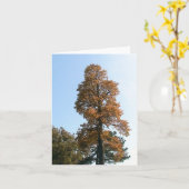 Carte de voeux en chêne (Fleur jaune)