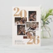 Carte de voeux en feuille d'or Merry Married (Debout devant)