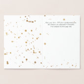 Carte de voeux en feuille d'or PixDezines écriture (Intérieur)