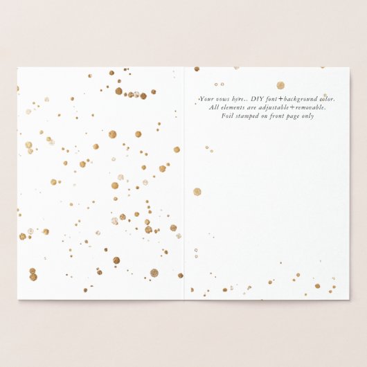 Carte de voeux en feuille d'or PixDezines Script H (Intérieur)