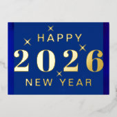 Carte de vœux en feuille métallisée pour le Nouvel (Recto)