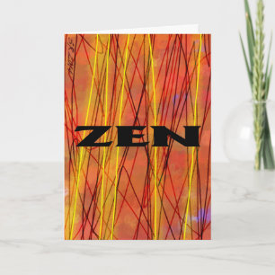 Carte de voeux en fil noir zen
