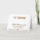 Carte de voeux "En formation" (Dos)