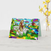 carte de voeux en jésus de verre (Fleur jaune)