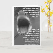 Carte de voeux en majuscules de requin (Fleur jaune)