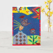 Carte de voeux en mer (Fleur jaune)