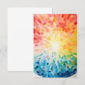Carte de voeux en mosaïque d'aquarelle vive (Devant / Derrière)