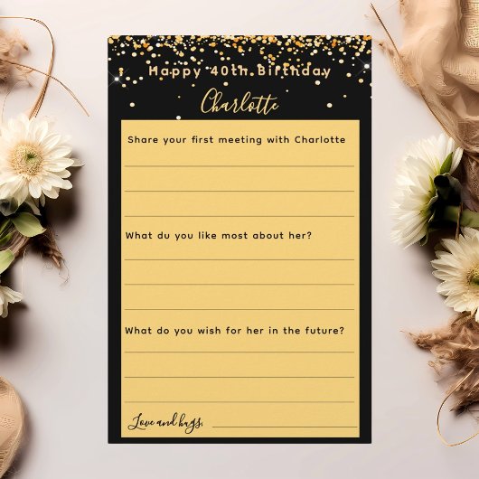 Carte de voeux en or noir