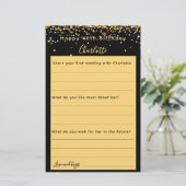 Carte de voeux en or noir (Debout devant)