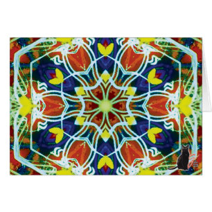 Carte de voeux en osier de kaléidoscope de kc