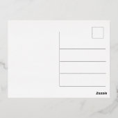 Carte de vœux en papier métallisé pour le Nouvel A (Verso)