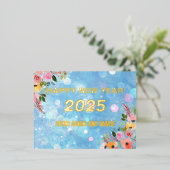 Carte de vœux en papier métallisé pour le Nouvel A (Debout devant)