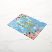 Carte de vœux en papier métallisé pour le Nouvel A (Rotation)