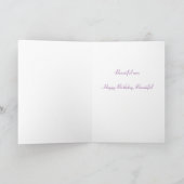 Carte de vœux en papier pour un beau bébé annivers (Intérieur)