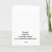 Carte de voeux en pastel d'art original de chien (Dos)