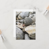 carte de voeux en pierre (Devant/Arrière en situation)