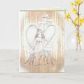 Carte de vœux en sélénite. (Fleur jaune)