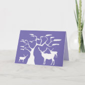 Carte de voeux en silhouette blanche (Devant)